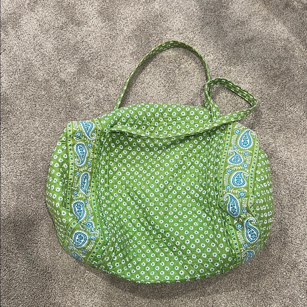 Vera Bradley Vintage Green Paisley Duffle Bag